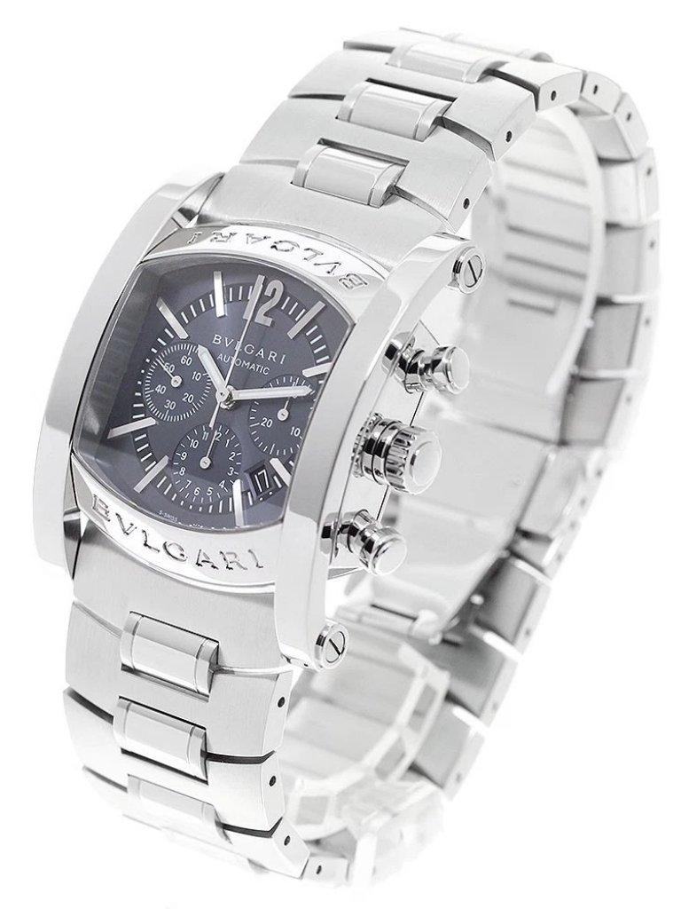 Bvlgari Assioma Aa44sch Chronograph Date Navy Dial Automatic Mens Watch955042